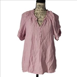 Wonderly Womens Pink Medium Short Sleeve Top